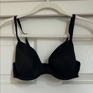 Skims Black Underwire Mesh Bra, 34C